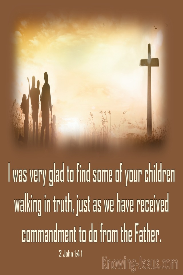 2 John 1:4 Walking In Truth (beige)